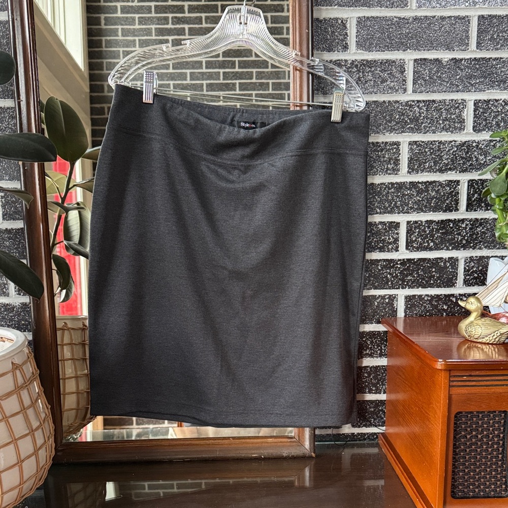 Style & Co Classic dark grey Knee-Length Skirt
